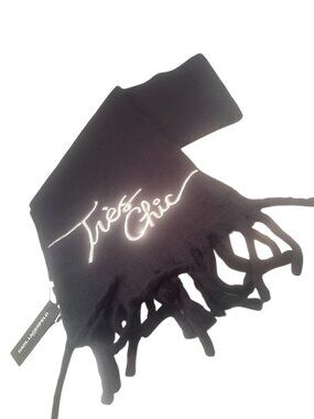 Karl Lagerfeld Très Chic Embellished Scarf Womens Wraps Sequins Blanket Fringe